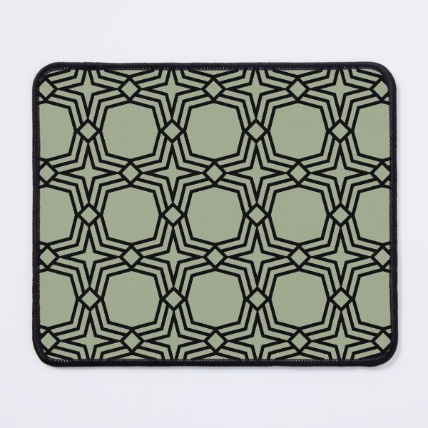 Item preview, Black and Green Minimal Star Shape Tile Pattern Pairs Dulux 2022 Popular Colour Bamboo Stem designed and sold by ColorOfTheYears.