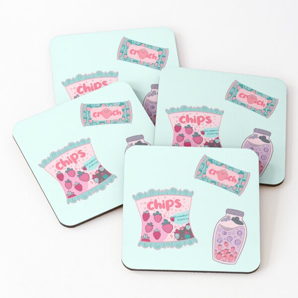 Item preview, Pastel Strawberry Snacks designed and sold by dailyblueskye.