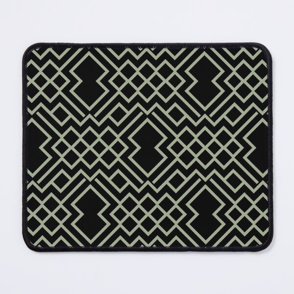 Item preview, Black and Green Modern Abstract Geometric Shape Pattern Pairs Dulux 2022 Popular Colour Bamboo Stem designed and sold by ColorOfTheYears.