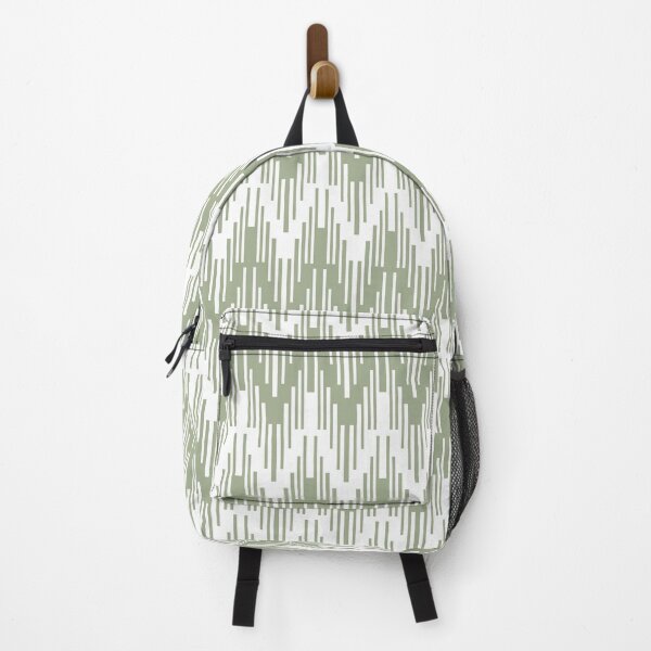 Item preview, Green and White Striped Chevron Ripple Pattern Pairs Dulux 2022 Popular Colour Bamboo Stem designed and sold by ColorOfTheYears.