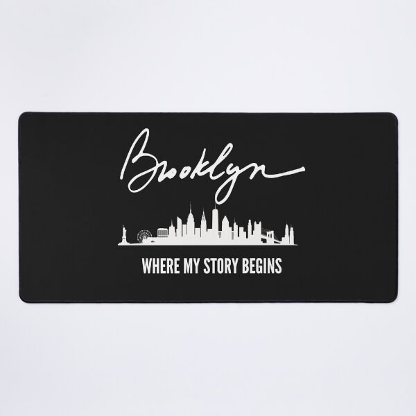 Item preview, BROOKLYN Where my story begins in black and white w/ Brooklyn bridge designed and sold by DoloresAlaire.
