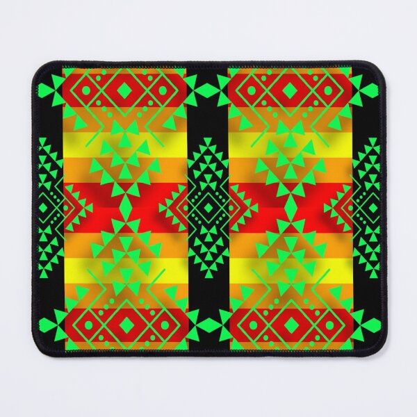 Item preview, Lime Green / Black Fire Geometric Native Print designed and sold by JMWCD.