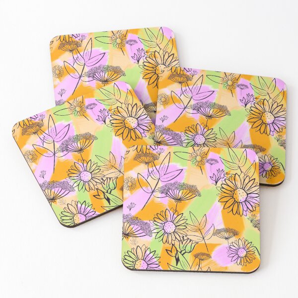 Item preview, Pincel de colores de los años 60 con motivos florales designed and sold by DesignsByJaycee.