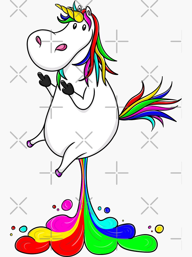 Unicorn Fart Sticker By Ralfjohnson Redbubble