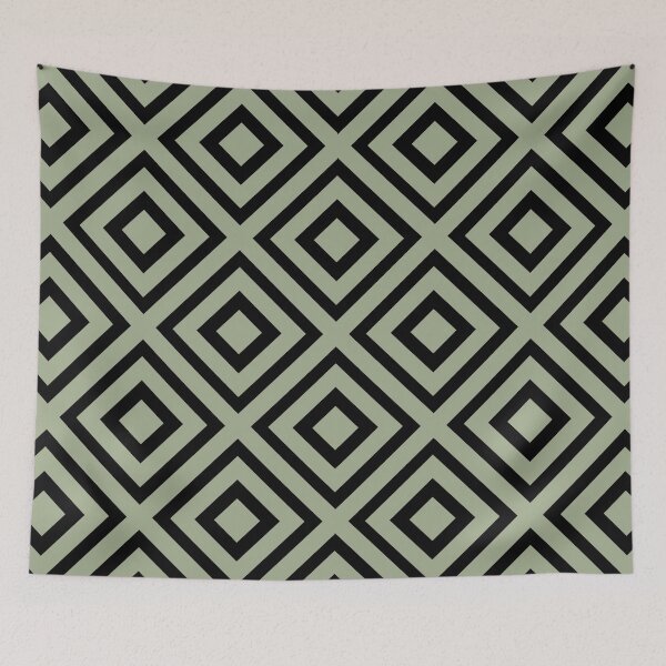 Item preview, Black and Green Tessellation Line Pattern 40 Pairs Dulux 2022 Popular Colour Bamboo Stem designed and sold by ColorOfTheYears.