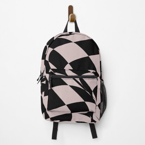 Artikelvorschau, Black and Pink Abstract Retro Distorted Checkerboard Pattern Pairs 2022 Popular Colour Rose Canopy entworfen und verkauft von ColorOfTheYears.