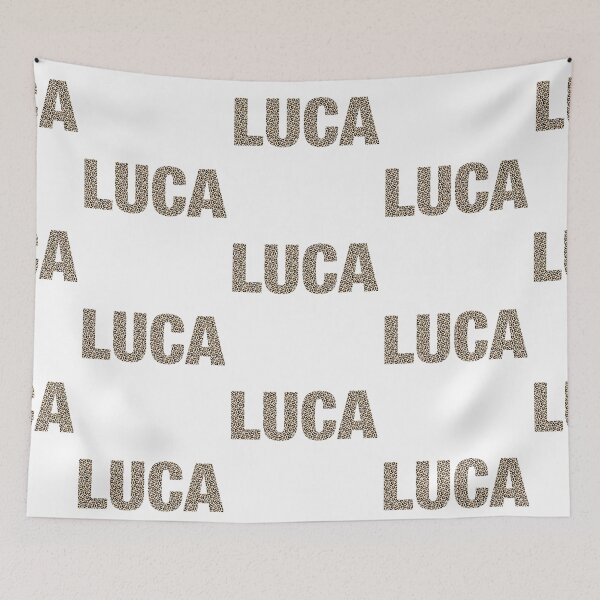 Item preview, Luca name Lucapard pattern my name is Luca gift birthday holiday anniversary Essential Inspiration Joy Mood Funny designed and sold by DesignByHeartUK.