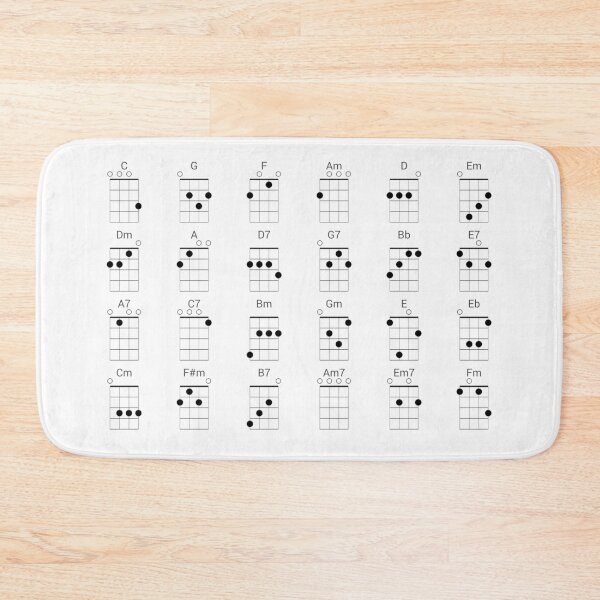 Item preview, 24 Common Ukulele Chords Chart - Cheat Sheet for Uke Players designed and sold by UkeAlong.