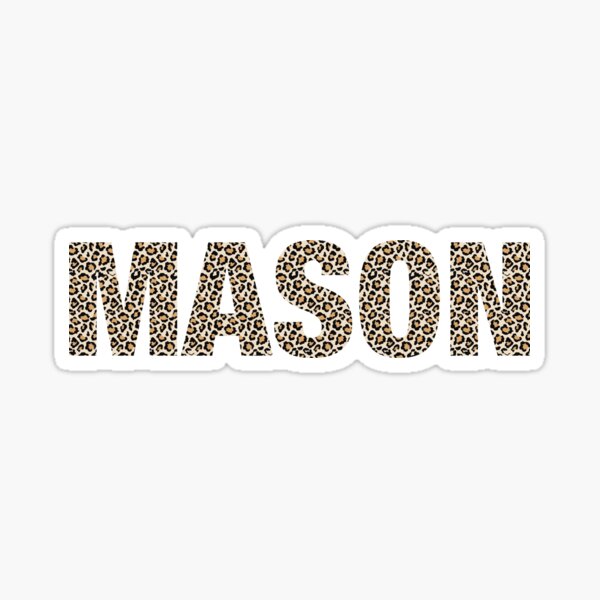 Item preview, Mason name Mason leopard pattern my name is Mason gift birthday holiday anniversary Essential Inspiration Joy Mood Funny designed and sold by DesignByHeartUK.