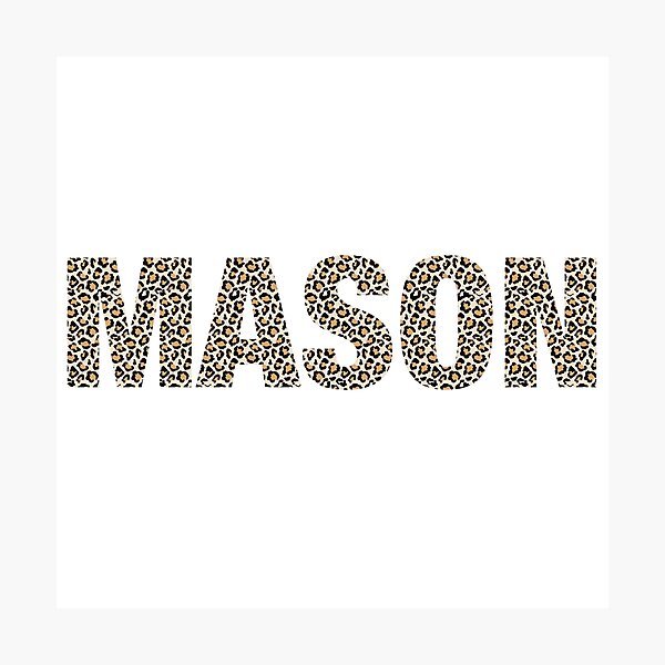 Item preview, Mason name Mason leopard pattern my name is Mason gift birthday holiday anniversary Essential Inspiration Joy Mood Funny designed and sold by DesignByHeartUK.