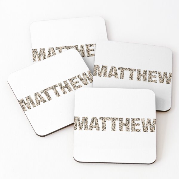 Item preview, Matthew name Matthew leopard pattern my name is Matthew gift birthday holiday anniversary Essential Inspiration Joy Mood Funny designed and sold by DesignByHeartUK.