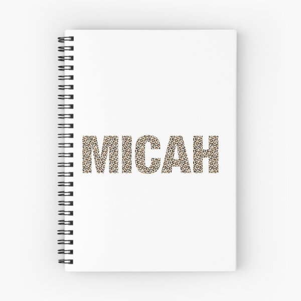 Item preview, Micah name Micah leopard pattern my name is Micah gift birthday holiday anniversary Essential Inspiration Joy Mood Funny designed and sold by DesignByHeartUK.