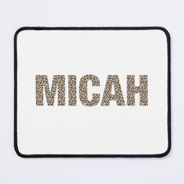 Item preview, Micah name Micah leopard pattern my name is Micah gift birthday holiday anniversary Essential Inspiration Joy Mood Funny designed and sold by DesignByHeartUK.