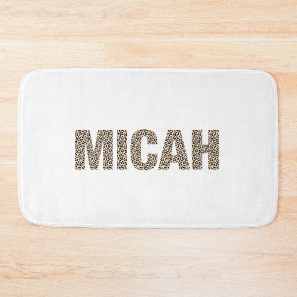 Item preview, Micah name Micah leopard pattern my name is Micah gift birthday holiday anniversary Essential Inspiration Joy Mood Funny designed and sold by DesignByHeartUK.