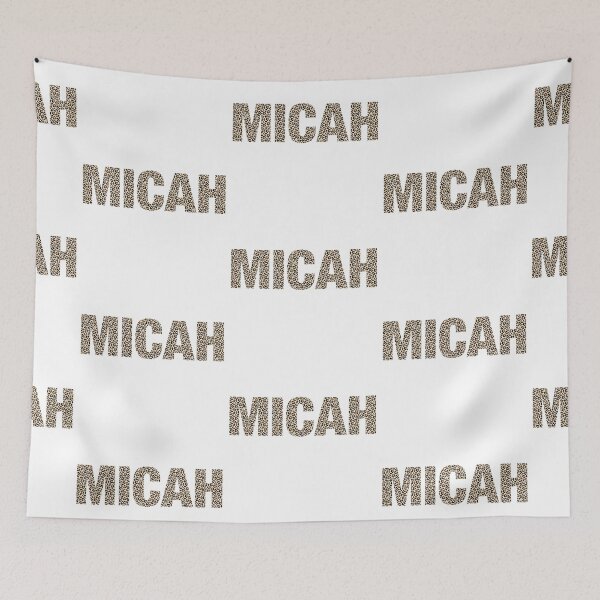 Item preview, Micah name Micah leopard pattern my name is Micah gift birthday holiday anniversary Essential Inspiration Joy Mood Funny designed and sold by DesignByHeartUK.