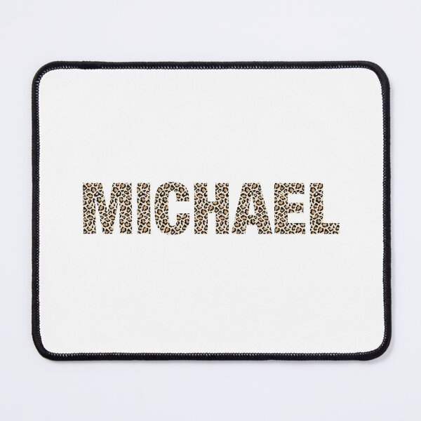 Item preview, Michael name Michael leopard pattern my name is Michael gift birthday holiday anniversary Essential Inspiration Joy Mood Funny designed and sold by DesignByHeartUK.