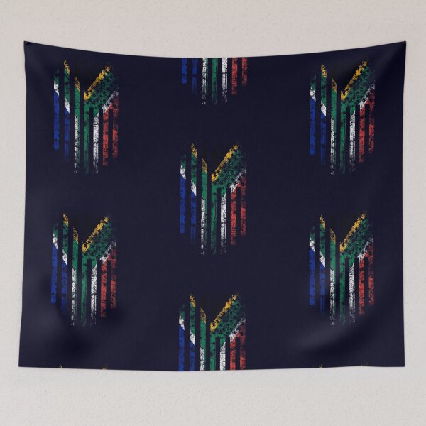Item preview, South Africa and America Flag Combo Distressed Design designed and sold by ockshirts.