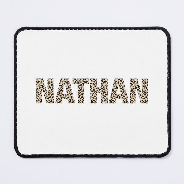 Item preview, Nathan name Nathan leopard pattern my name is Nathan gift birthday holiday anniversary Essential Inspiration Joy Mood Funny designed and sold by DesignByHeartUK.