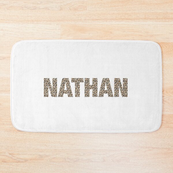 Item preview, Nathan name Nathan leopard pattern my name is Nathan gift birthday holiday anniversary Essential Inspiration Joy Mood Funny designed and sold by DesignByHeartUK.