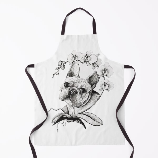 Item preview, French Bulldog with Orchids designed and sold by Sketchbookist.