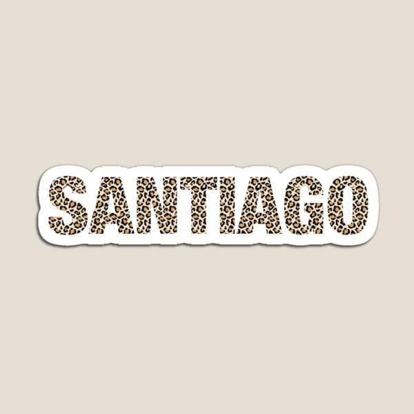 Artikel-Vorschau von Santiago name Santiago leopard pattern my name is Santiago gift birthday holiday anniversary Essential Inspiration Joy Mood Funny, designt und verkauft von DesignByHeartUK.