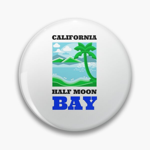 Item preview, Half Moon Bay California T-Shirt/Sticker designed and sold by BestCoolStuff.
