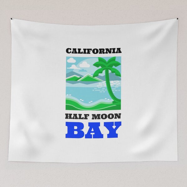 Item preview, Half Moon Bay California T-Shirt/Sticker designed and sold by BestCoolStuff.