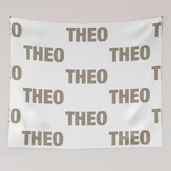 Item preview, Theo name Theo leopard pattern my name is Theo gift birthday holiday anniversary Essential Inspiration Joy Mood Funny designed and sold by DesignByHeartUK.