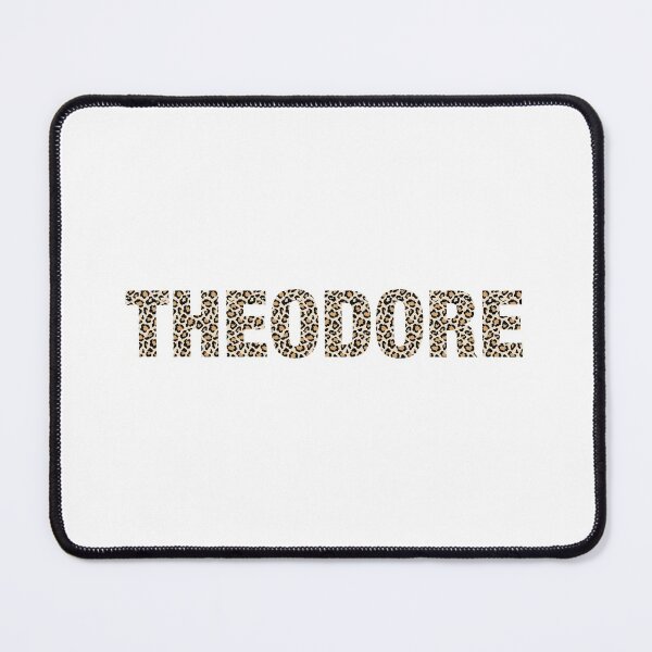 Item preview, Theodore name Theodore leopard pattern my name is Theodore gift birthday holiday anniversary Essential Inspiration Joy Mood Funny designed and sold by DesignByHeartUK.