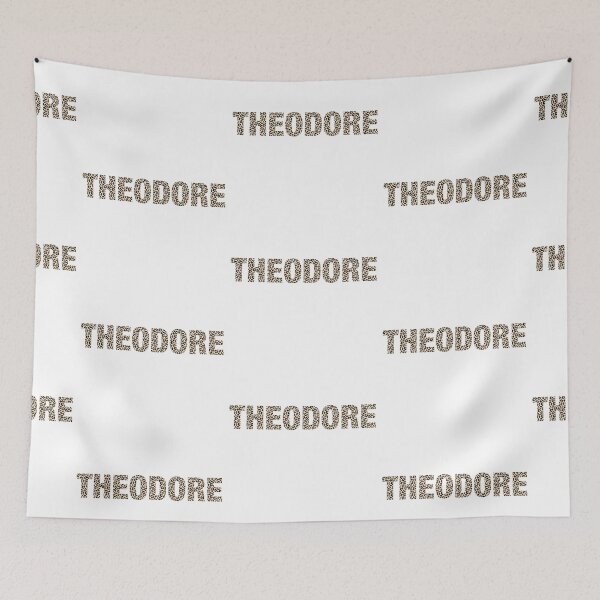 Item preview, Theodore name Theodore leopard pattern my name is Theodore gift birthday holiday anniversary Essential Inspiration Joy Mood Funny designed and sold by DesignByHeartUK.