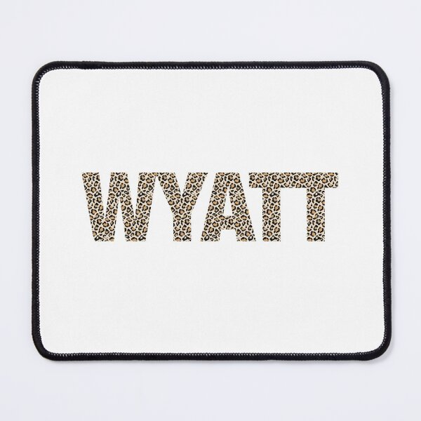 Item preview, Wyatt name Wyatt leopard pattern my name is Wyatt gift birthday holiday anniversary Essential Inspiration Joy Mood Funny designed and sold by DesignByHeartUK.