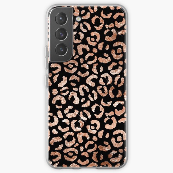 Rose Gold Glitter Leopard|Rose Gold Leopard Samsung Galaxy Soft Case