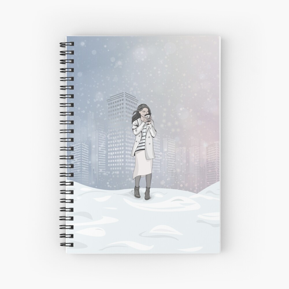 Winter Morning in a Big City Spiral Notebook