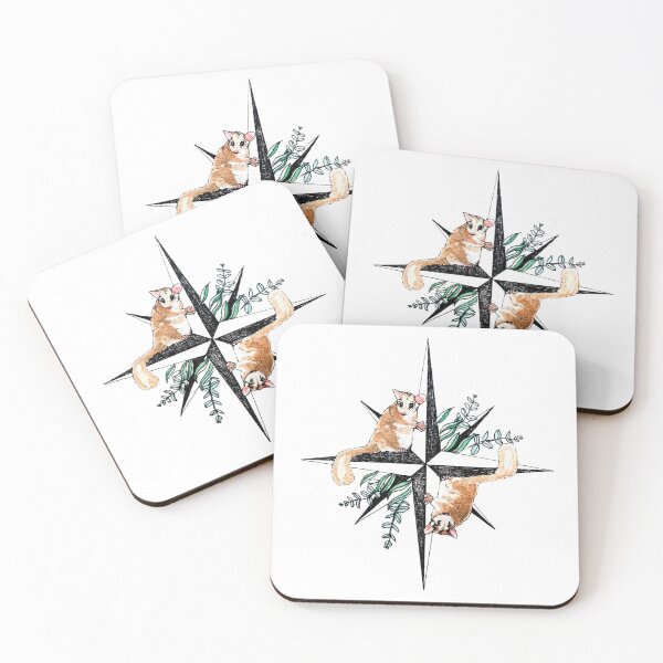 Item preview, Leadbeater possum compass designed and sold by Heidi Monsant.