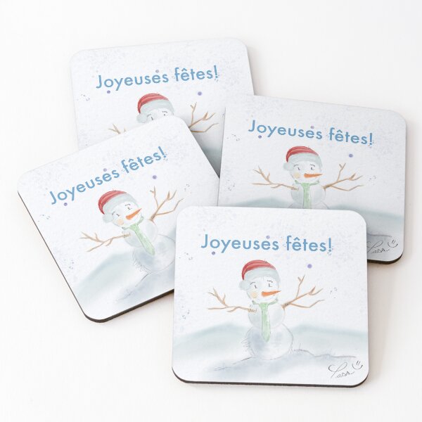 Item preview, Joyeuses fêtes illustration handmade by Pascale Breton designed and sold by Pascale Breton.