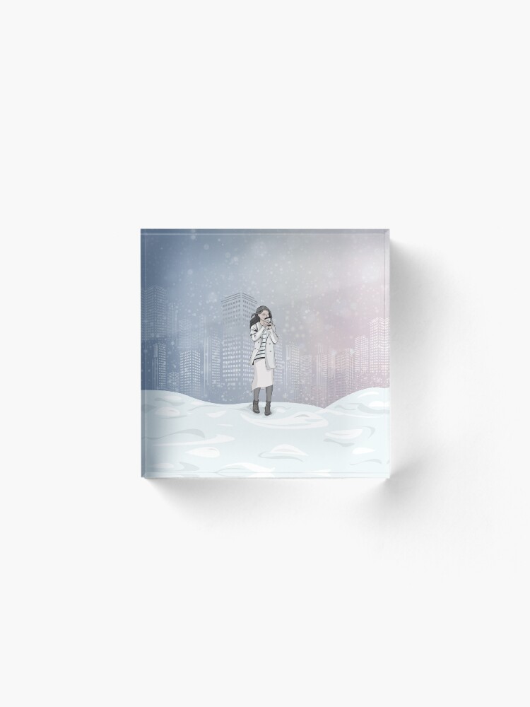 Alternate view of Winter Morning in a Big City Acrylic Block