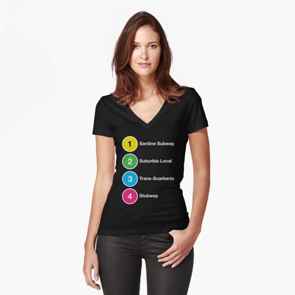 Item preview, Fitted V-Neck T-Shirt designed and sold by ThatOtherZach.