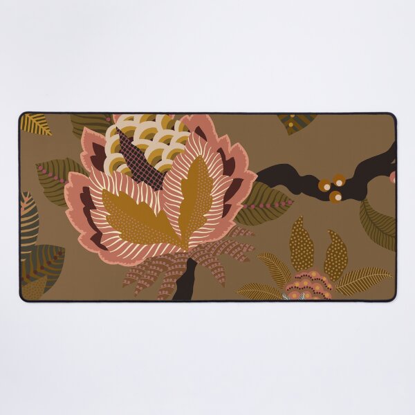 Item preview, Salmon Floral - Raw umber designed and sold by Sarah Thorpe Designs .