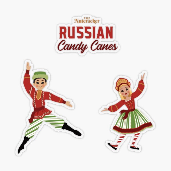 The Nutcracker s Russian Candy Cane Dancers Sticker for Sale by 513KellySt Redbubble