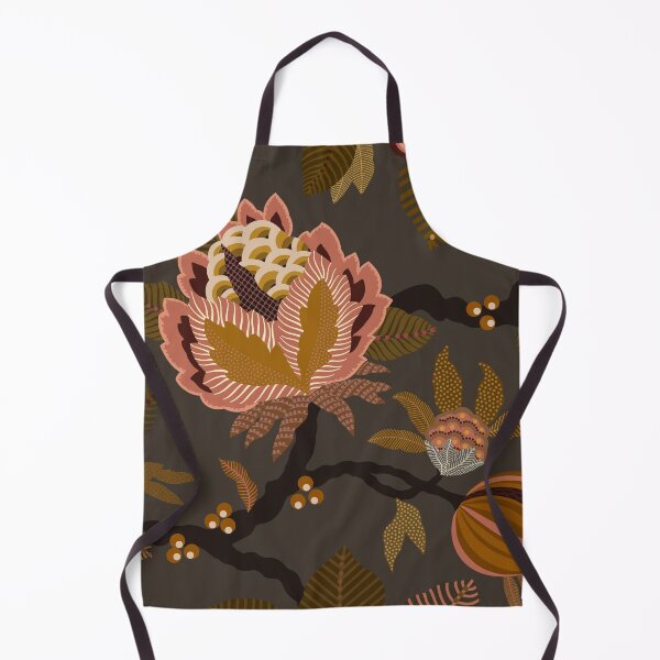 Item preview, Salmon Floral - Brownish grey designed and sold by Sarah Thorpe Designs .