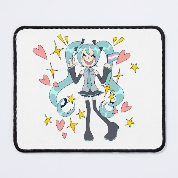 Item preview, Miss Hatsune Miku for Pride! (trans flag vers) designed and sold by GummyWurme.