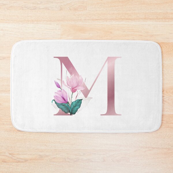 Item preview, Pink Letter M With Abstract Tropical Flowers and Leaves. Floral Letter M designed and sold by silviaol.