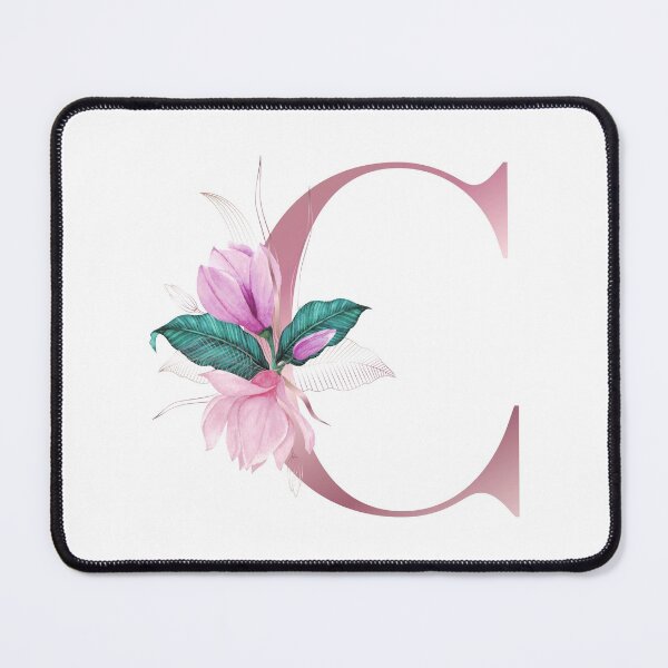 Item preview, Shades of Pink Letter C With Abstract Tropical Flowers and Leaves. Floral Letter C designed and sold by silviaol.