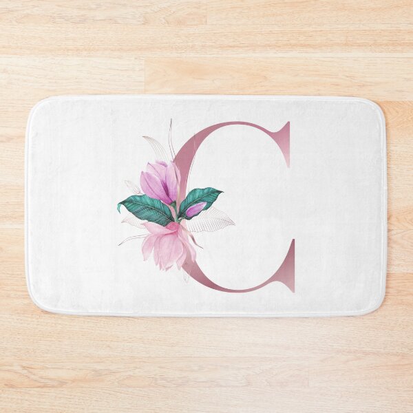 Item preview, Shades of Pink Letter C With Abstract Tropical Flowers and Leaves. Floral Letter C designed and sold by silviaol.