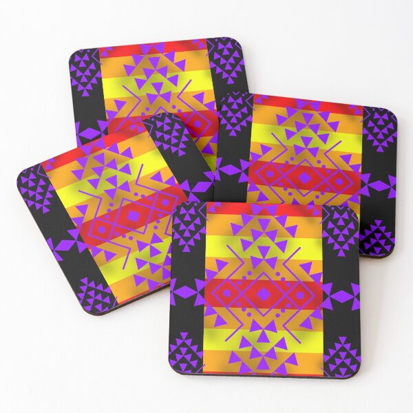 Item preview, Purple / Black Fire Geometric Native Print designed and sold by JMWCD.