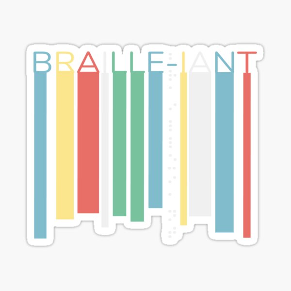 Gratitude braille - Braille - Sticker