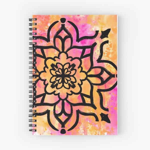 Item preview, Colorful boho mandala - messy mandala on watercolor background designed and sold by thephoenixsoul.