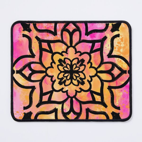 Item preview, Colorful boho mandala - messy mandala on watercolor background designed and sold by thephoenixsoul.