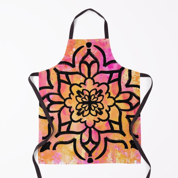 Item preview, Colorful boho mandala - messy mandala on watercolor background designed and sold by thephoenixsoul.