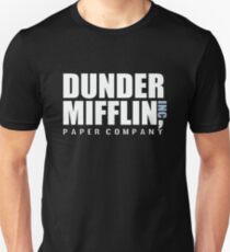 Dunder Mifflin The Office Funny Typography Text Logo Shirts Unisex T-Shirt